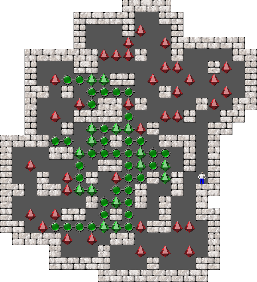 Sokoban Mass Remodel level 318